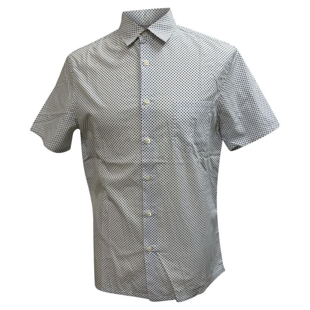 Prada Patterned Button-Down Shirt in White Cotton - image 1